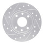 R1 85-89 Chevrolet SPECTRUM Front Right Drilled & Slotted Silver Brake Rotor