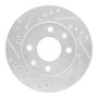 R1 83-87 Honda Prelude Front Left Drilled & Slotted Silver Brake Rotor