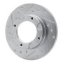 R1 76-81 Honda Accord Hatchback Front Left Drilled & Slotted Silver Brake Rotor