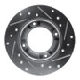 R1 76-81 Honda Accord Hatchback Front Left Drilled & Slotted Silver Brake Rotor