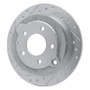 R1 95-02 Mazda Millenia Rear Left Drilled & Slotted Silver Brake Rotor