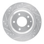 R1 93-95 Mazda RX-7 Rear Left Drilled & Slotted Silver Brake Rotor