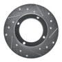 R1 73-79 Honda Civic Wagon Front Right Drilled & Slotted Silver Brake Rotor