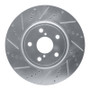 R1 01-06 Lexus LS430 Front Left Drilled & Slotted Silver Brake Rotor