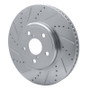 R1 01-06 Lexus LS430 Front Left Drilled & Slotted Silver Brake Rotor