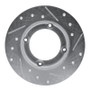 R1 73-79 Honda Civic Hatchback Front Left Drilled & Slotted Silver Brake Rotor