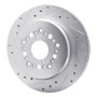 R1 92-00 Lexus LS400 Rear Left Drilled & Slotted Silver Brake Rotor