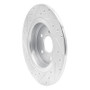 R1 17-20 Acura MDX Rear Right Drilled & Slotted Silver Brake Rotor