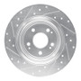 R1 17-20 Acura MDX Rear Right Drilled & Slotted Silver Brake Rotor