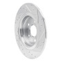 R1 17-20 Acura MDX Rear Left Drilled & Slotted Silver Brake Rotor