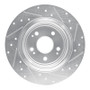 R1 17-20 Acura MDX Rear Left Drilled & Slotted Silver Brake Rotor