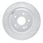 R1 15-25 Acura ADX Rear Right Drilled & Slotted Silver Brake Rotor