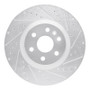 R1 10-16 Cadillac SRX Front Right Drilled & Slotted Silver Brake Rotor