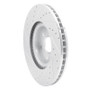 R1 10-16 Cadillac SRX Front Right Drilled & Slotted Silver Brake Rotor