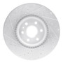 R1 10-16 Cadillac SRX Front Right Drilled & Slotted Silver Brake Rotor