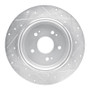 R1 15-25 Acura TLX Rear Left Drilled & Slotted Silver Brake Rotor