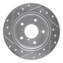 R1 89-91 Mazda RX-7 Rear Right Drilled & Slotted Silver Brake Rotor
