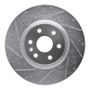 R1 10-16 Cadillac SRX Front Left Drilled & Slotted Silver Brake Rotor