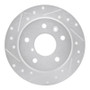R1 89-91 Mazda RX-7 Rear Left Drilled & Slotted Silver Brake Rotor