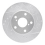 R1 92-98 Lexus SC300 Front Right Drilled & Slotted Silver Brake Rotor