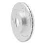 R1 92-98 Lexus SC300 Front Right Drilled & Slotted Silver Brake Rotor