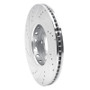 R1 14-20 Acura RLX Front Right Drilled & Slotted Silver Brake Rotor