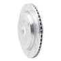 R1 10-16 Cadillac SRX Rear Left Drilled & Slotted Silver Brake Rotor