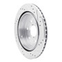 R1 10-16 Cadillac SRX Rear Left Drilled & Slotted Silver Brake Rotor