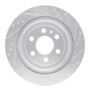 R1 10-16 Cadillac SRX Rear Left Drilled & Slotted Silver Brake Rotor