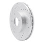 R1 92-98 Lexus SC300 Front Left Drilled & Slotted Silver Brake Rotor