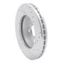 R1 92-98 Lexus SC300 Front Left Drilled & Slotted Silver Brake Rotor