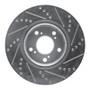 R1 14-20 Acura RLX Front Left Drilled & Slotted Silver Brake Rotor