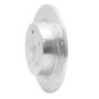 R1 88-89 Mazda 929 Rear Left Drilled & Slotted Silver Brake Rotor