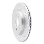 R1 16-20 Buick Regal Sportback Rear Right Drilled & Slotted Silver Brake Rotor