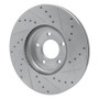 R1 88-91 Mazda 929 Front Left Drilled & Slotted Silver Brake Rotor