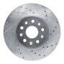 R1 14-20 Cadillac CT6 Front Right Drilled & Slotted Silver Brake Rotor
