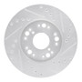 R1 91-92 Lexus LS400 Front Right Drilled & Slotted Silver Brake Rotor