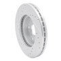 R1 91-92 Lexus LS400 Front Right Drilled & Slotted Silver Brake Rotor