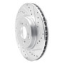 R1 05-12 Acura RL Front Right Drilled & Slotted Silver Brake Rotor