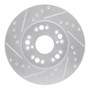R1 91-92 Lexus LS400 Front Left Drilled & Slotted Silver Brake Rotor