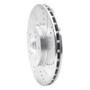 R1 04-08 Acura TL Front Right Drilled & Slotted Silver Brake Rotor