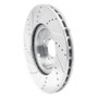 R1 04-08 Acura TL Front Right Drilled & Slotted Silver Brake Rotor