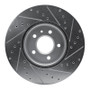 R1 14-19 Buick CASCADA Front Left Drilled & Slotted Silver Brake Rotor