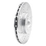 R1 04-08 Acura TL Front Left Drilled & Slotted Silver Brake Rotor
