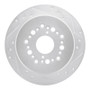 R1 90-92 Lexus LS400 Rear Right Drilled & Slotted Silver Brake Rotor