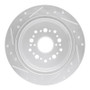 R1 90-92 Lexus LS400 Rear Right Drilled & Slotted Silver Brake Rotor