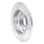 R1 02-04 Acura RL Rear Right Drilled & Slotted Silver Brake Rotor