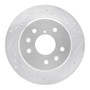 R1 86-91 Mazda RX-7 Rear Right Drilled & Slotted Silver Brake Rotor