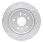 R1 86-91 Mazda RX-7 Rear Right Drilled & Slotted Silver Brake Rotor