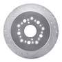 R1 90-92 Lexus LS400 Rear Left Drilled & Slotted Silver Brake Rotor